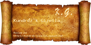 Kundrák Gizella névjegykártya